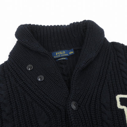 POLO RALPH LAUREN | ポロ・ラルフローレン ケーブルニットショールカーディガン カーディガン ネイビー サイズ：L【瀬戸大橋店】