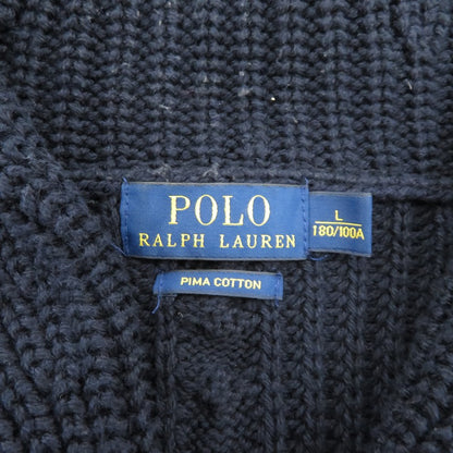 POLO RALPH LAUREN | ポロ・ラルフローレン ケーブルニットショールカーディガン カーディガン ネイビー サイズ：L【瀬戸大橋店】