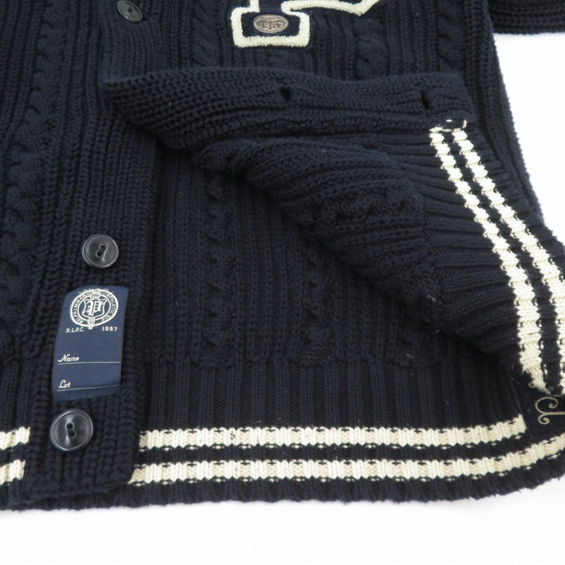 POLO RALPH LAUREN | ポロ・ラルフローレン ケーブルニットショールカーディガン カーディガン ネイビー サイズ：L【瀬戸大橋店】