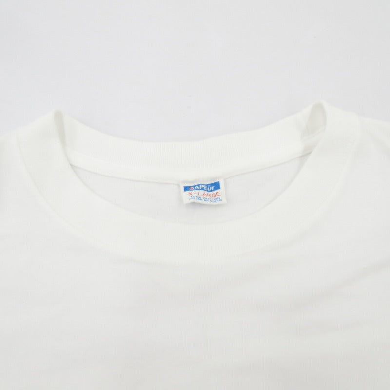 SAPEur | サプール Gobugobu Radio S/S Tee 半袖Ｔシャツ A0025-298 ホワイト サイズ：XL【瀬戸大橋店】