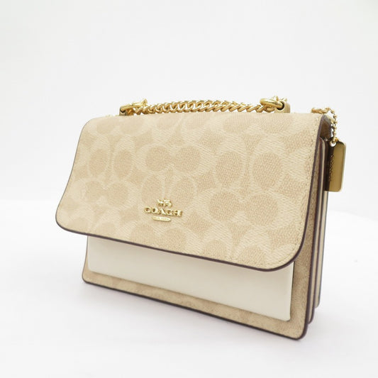 COACH | コーチ シグネチャー ミニ クレア クロスボディバッグ ショルダーバッグ M2422-CW206 ベージュ【瀬戸大橋店】