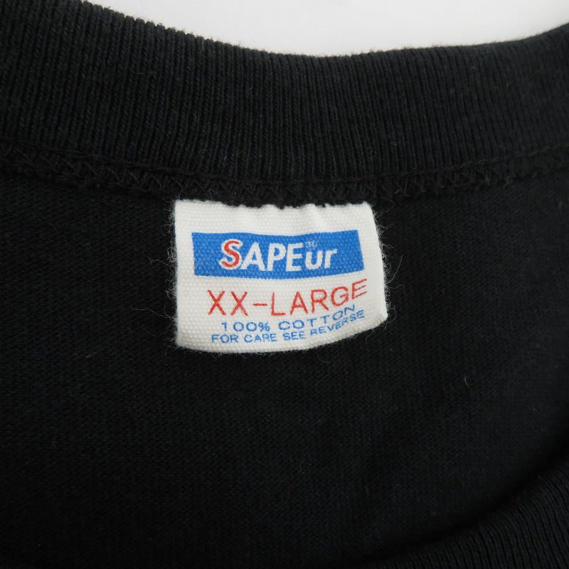 SAPEur | サプール Leonardo Da Vinci 半袖Ｔシャツ A0024-426 ブラック サイズ：XXL【瀬戸大橋店】