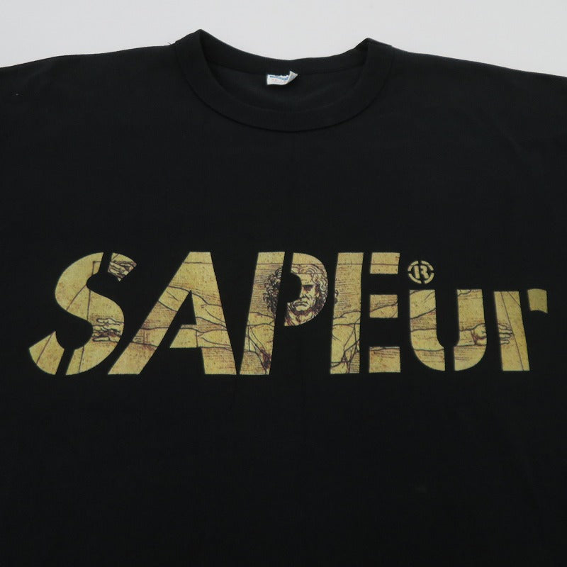 SAPEur | サプール Leonardo Da Vinci 半袖Ｔシャツ A0024-426 ブラック サイズ：XXL【瀬戸大橋店】