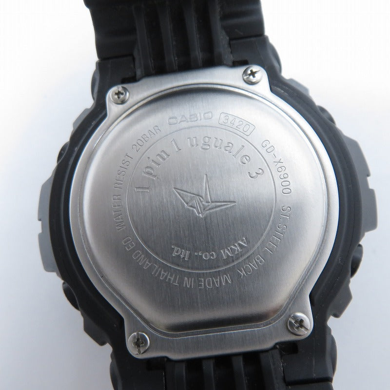 G-SHOCK | ジーショック ×1PIU1UGUALE3 デジタルクォーツ 腕時計 GD-X6900 ブラック【瀬戸大橋店】