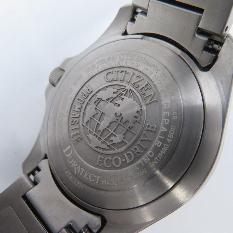 CITIZEN | シチズン PROMASTER アナログ電波ソーラー 腕時計 H100-S074304 シルバー 文字盤ブラック【瀬戸大橋店】