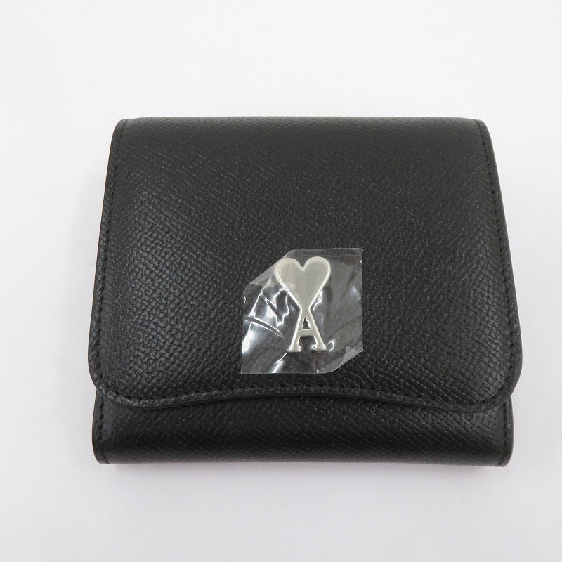 AMI | アミ 二つ折り財布 USL203 AL0036 ブラック【瀬戸大橋店】