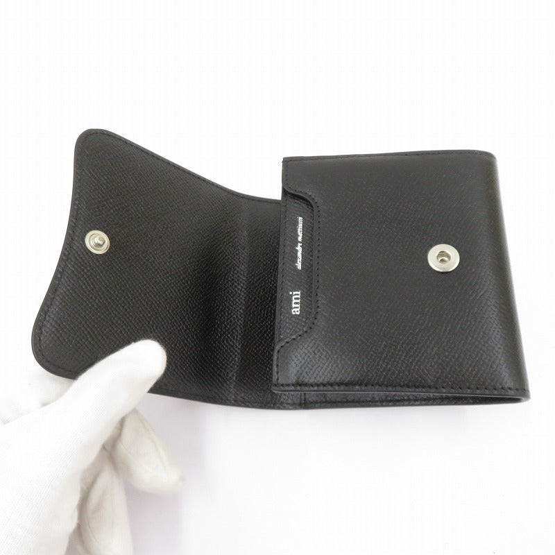 AMI | アミ 二つ折り財布 USL203 AL0036 ブラック【瀬戸大橋店】