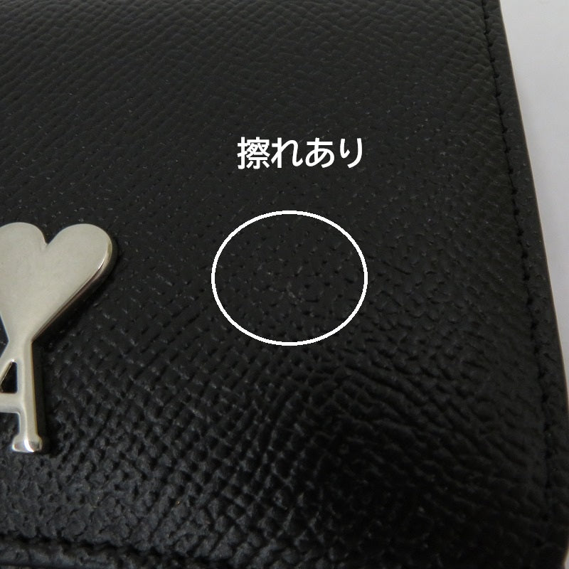 AMI | アミ 二つ折り財布 USL203 AL0036 ブラック【瀬戸大橋店】