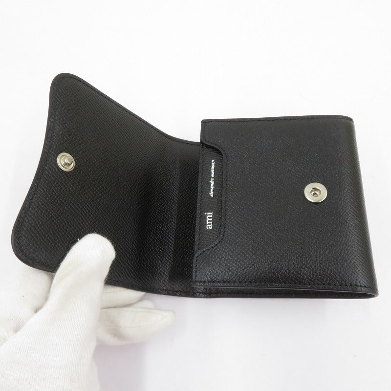 AMI | アミ 二つ折り財布 USL203 AL0036 ブラック【瀬戸大橋店】