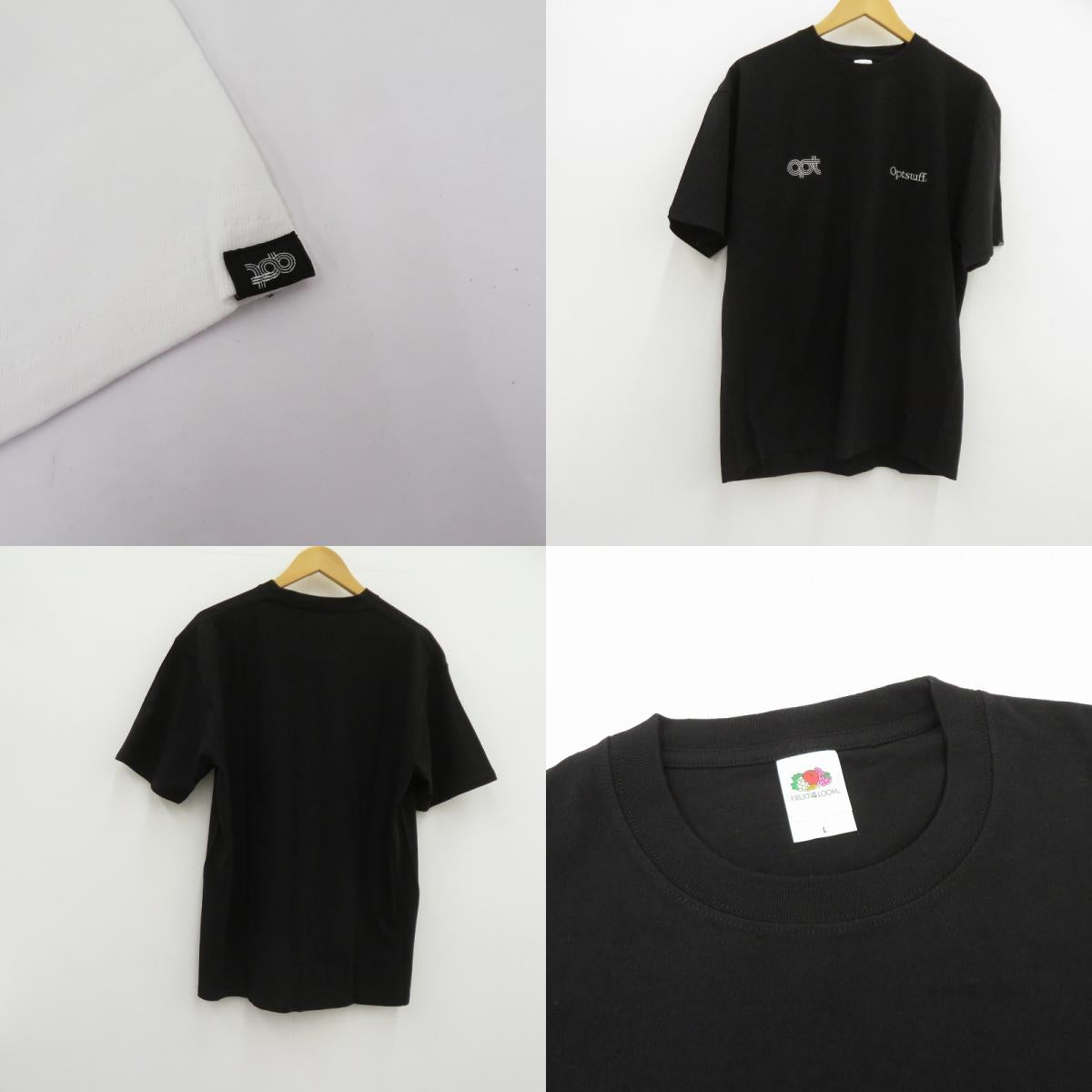 Optstuff ×FRUIT OF THE LOOM 2-PACK TEE ※２枚セット 半袖Ｔシャツ ホワイト・ブラック サイズ：L【瀬戸大橋店】