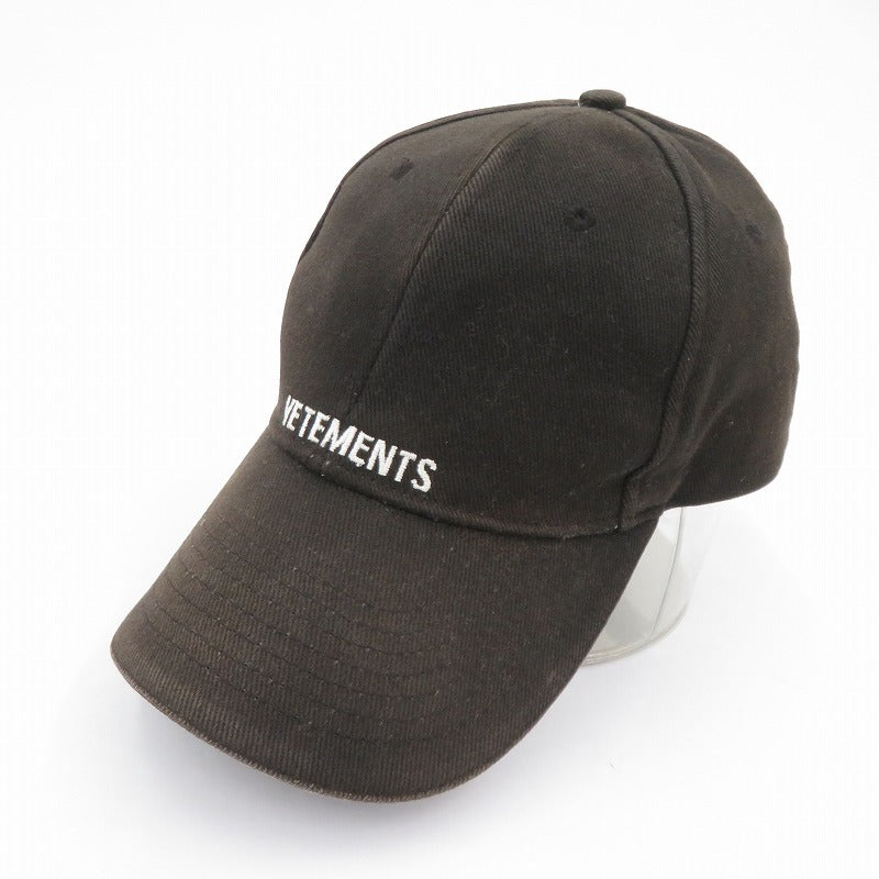 VETEMENTS | ヴェトモンベトモン キャップ ブラック サイズ：FreeSize【瀬戸大橋店】