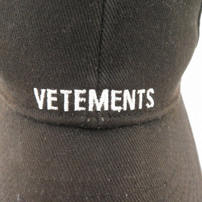 VETEMENTS | ヴェトモンベトモン キャップ ブラック サイズ：FreeSize【瀬戸大橋店】
