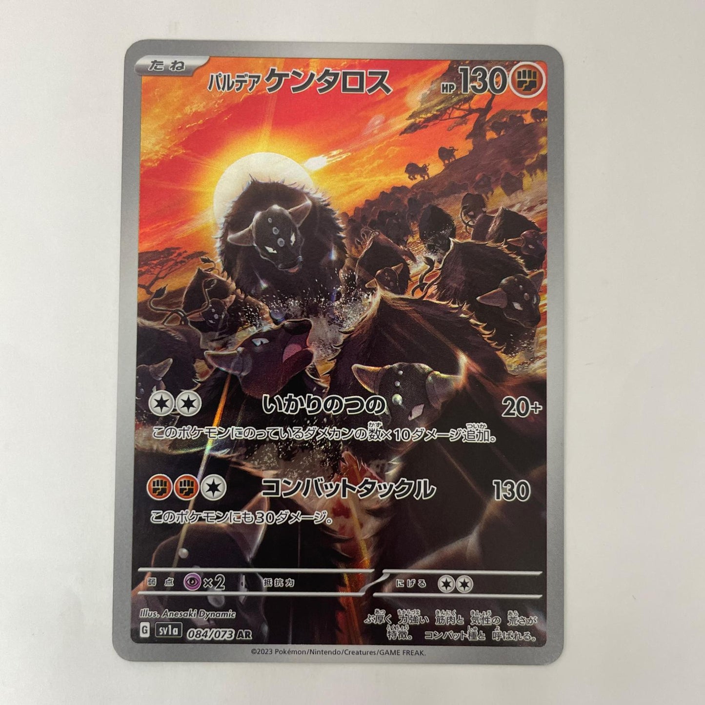 ポケモンカードゲーム 084/073 AR パルデアケンタロス AR 084/073 SV1a 強化拡張パック「トリプレットビート」【飾磨店】【代金引換不可・日時指定不可】【ポスト投函】