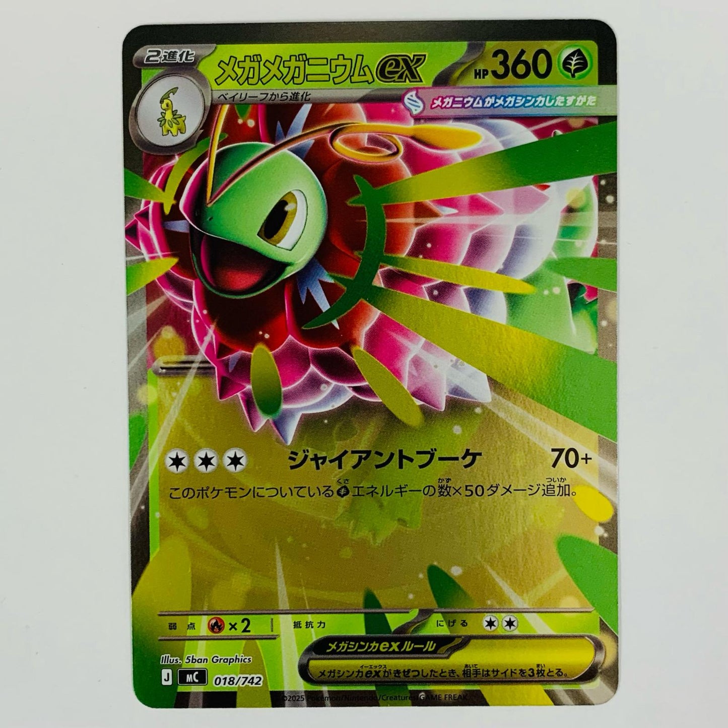 MC-018 - メガメガニウムex ミラー MC スタートデッキ100 バトルコレクション【飾磨店】【代金引換不可・日時指定不可】【ポスト投函】