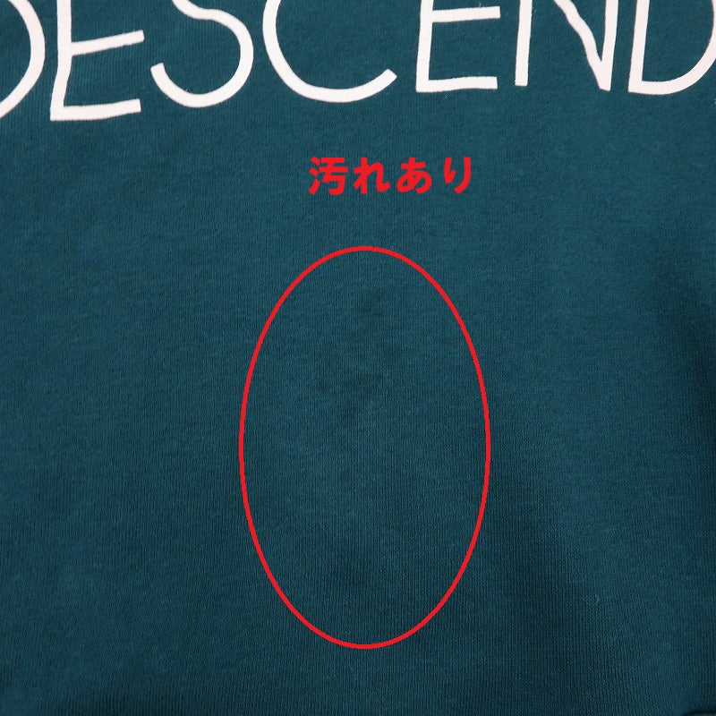 DESCENDANT | ディセンダント PADDLE HOODED SWEATSHIRTS パーカー 212ATDS-CSM07 グリーン サイズ：2【瀬戸大橋店】