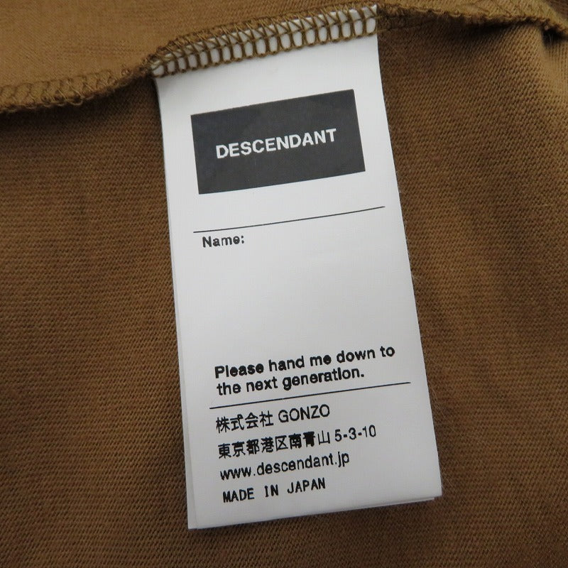 DESCENDANT | ディセンダント PADDLE DESIGN LS 長袖Ｔシャツ 212ATDS-CSM01S ブラウン サイズ：2【瀬戸大橋店】