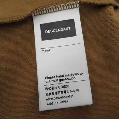DESCENDANT | ディセンダント PADDLE DESIGN LS 長袖Ｔシャツ 212ATDS-CSM01S ブラウン サイズ：2【瀬戸大橋店】
