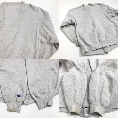 [Used] Champion | Champion 90s REVERSE WEAVE Snap Cardigan with Embroidered Tag, Gray, Size L [Kakogawa Logistics] 