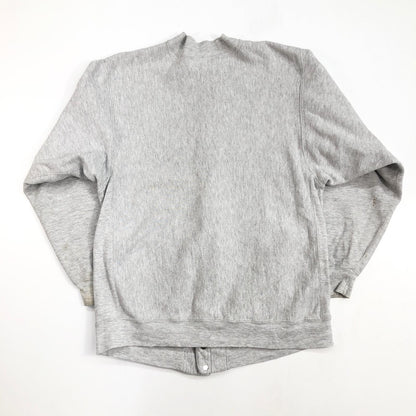[Used] Champion | Champion 90s REVERSE WEAVE Snap Cardigan with Embroidered Tag, Gray, Size L [Kakogawa Logistics] 