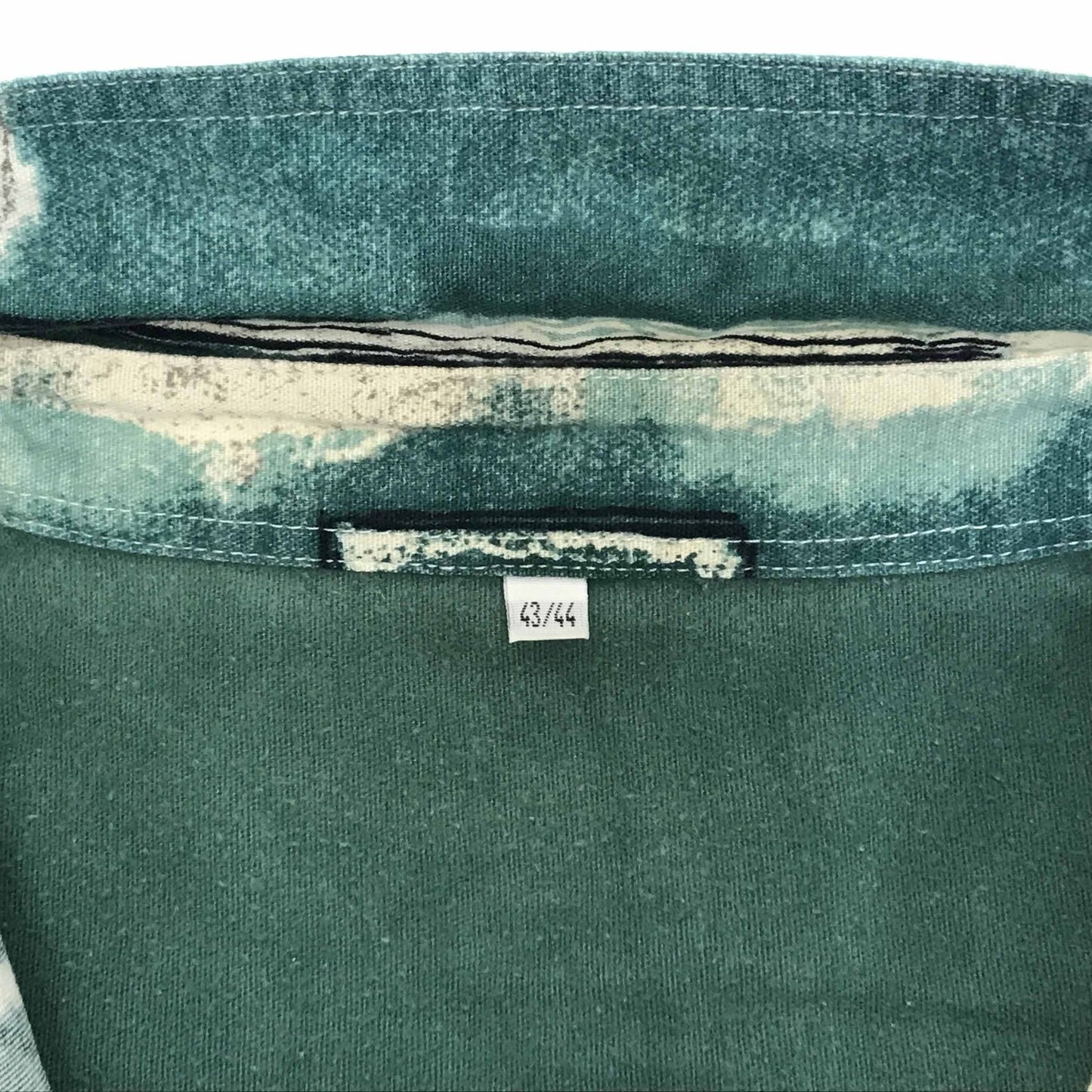 【中古】 長袖シャツ 80? 90年代 総柄シャツ コットンシャツ グリーン系 XXL 長袖 -12 その他【加古川物流】