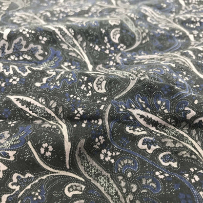 【中古】PERRY ELLIS | ペリーエリス 長袖シャツ ペリーエリス 90～ 00年代 総柄シャツ コットンシャツ ブラック・グレーパープル・ブルー系 XXL 長袖 -3 グレー サイズ：XL【加古川物流】