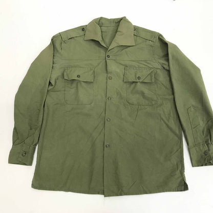 [Used] Long-sleeved shirt, Spanish military field shirt, olive green, ML, long sleeve, -5, green [Kakogawa Logistics] 
