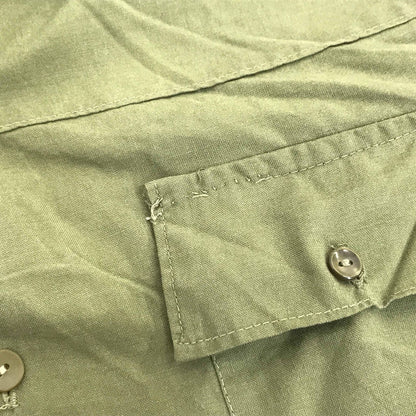 [Used] Long-sleeved shirt, Spanish military field shirt, olive green, ML, long sleeve, -5, green [Kakogawa Logistics] 