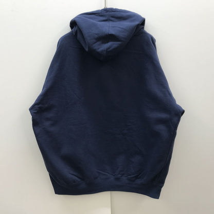 【中古】 パーカー ユーズド コットン長袖パーカー RICE UNIVERSITY ビッグアップリケ＆刺繍いり ネイビー 2XL ビッグサイズ！ ネイビー【加古川物流】
