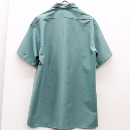 [Used] Short-sleeved shirt Perfect Short-sleeved work shirt Patch Bear Green L Green Size: L [Kakogawa Logistics] 