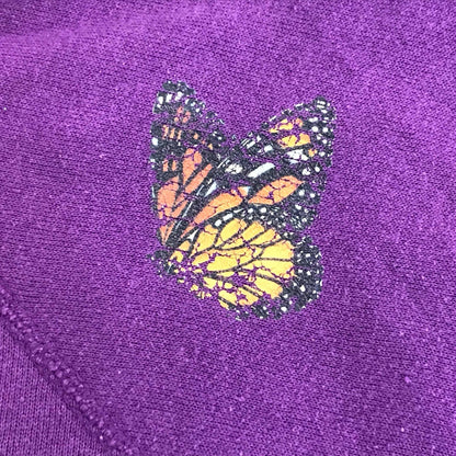 [Used] Sweatshirt Tartex 80s-90s Butterfly Print Raglan Sweatshirt Purple XL Long Sleeve -13 Purple [Kakogawa Logistics] 