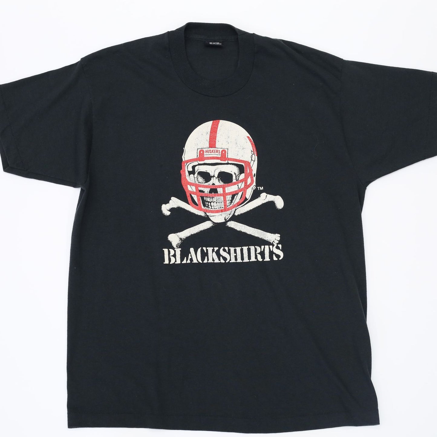 【中古】 半袖Ｔシャツ スクリーンスターズ USA製 90年代 半袖 Tシャツ BLACKSHIRTS ネブラスカコーンハスカーズ XL ブラック サイズ：XL【加古川物流】