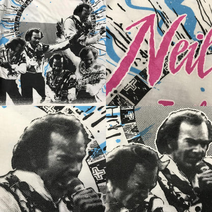 [Used] Short-sleeved T-shirt Neil Diamond 90s Short-sleeved T-shirt All-over pattern IN THE ROUND TOUR 1993 Rock T-shirt Band T-shirt White XL White [Kakogawa Logistics] 