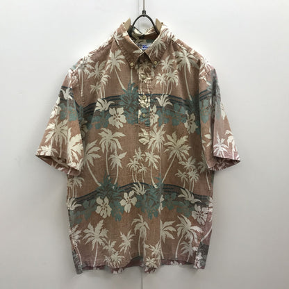 [Used] Reyn Spooner | Reyn Spooner long sleeve shirt Reyn Spooner 90s bikini tag short sleeve aloha shirt palm tree and hibiscus pattern brown Hawaiian shirt XL brown [Kakogawa Logistics] 
