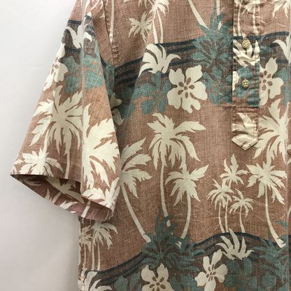 [Used] Reyn Spooner | Reyn Spooner long sleeve shirt Reyn Spooner 90s bikini tag short sleeve aloha shirt palm tree and hibiscus pattern brown Hawaiian shirt XL brown [Kakogawa Logistics] 