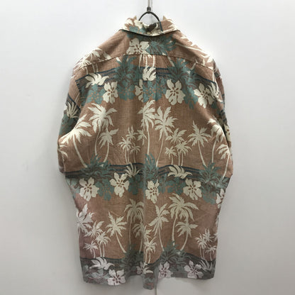 [Used] Reyn Spooner | Reyn Spooner long sleeve shirt Reyn Spooner 90s bikini tag short sleeve aloha shirt palm tree and hibiscus pattern brown Hawaiian shirt XL brown [Kakogawa Logistics] 