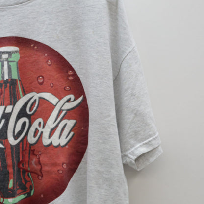【中古】Hanes | ヘインズ 半袖Ｔシャツ ヘインズ 00年代 半袖 Tシャツ Coca-Cola コカ・コーラ HEAVYWEIGHT グレー L グレー サイズ：L【加古川物流】