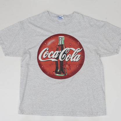 【中古】Hanes | ヘインズ 半袖Ｔシャツ ヘインズ 00年代 半袖 Tシャツ Coca-Cola コカ・コーラ HEAVYWEIGHT グレー L グレー サイズ：L【加古川物流】