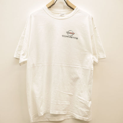 [Used] Hanes | Hanes short-sleeved T-shirt Hanes 90s-00s short-sleeved T-shirt Chevrolet Corvette White L White Size: L [Kakogawa Logistics] 