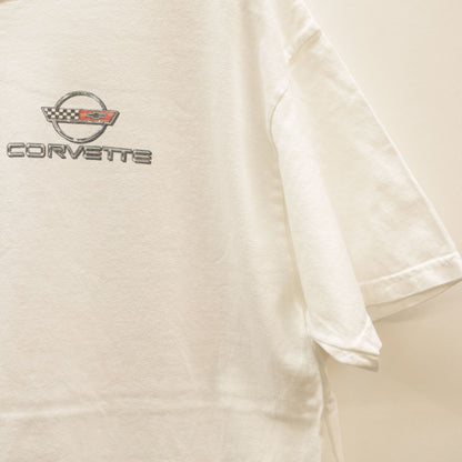 [Used] Hanes | Hanes short-sleeved T-shirt Hanes 90s-00s short-sleeved T-shirt Chevrolet Corvette White L White Size: L [Kakogawa Logistics] 