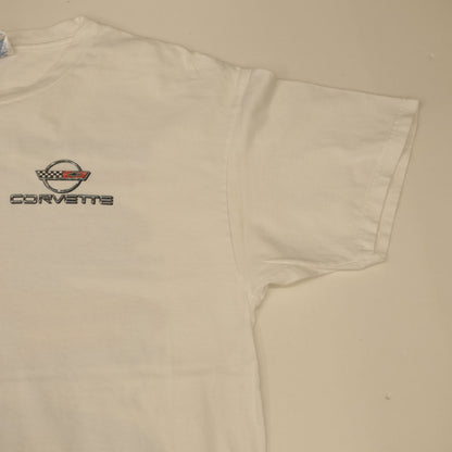[Used] Hanes | Hanes short-sleeved T-shirt Hanes 90s-00s short-sleeved T-shirt Chevrolet Corvette White L White Size: L [Kakogawa Logistics] 