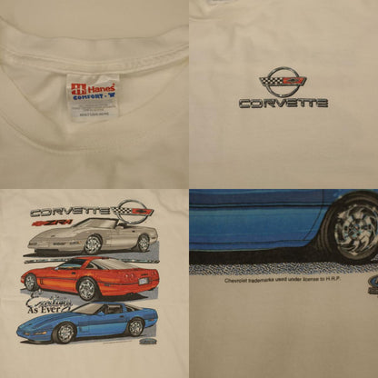 [Used] Hanes | Hanes short-sleeved T-shirt Hanes 90s-00s short-sleeved T-shirt Chevrolet Corvette White L White Size: L [Kakogawa Logistics] 