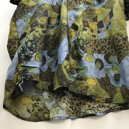 [Used] Long-sleeved shirt Surya Creations Rayon Patterned shirt Short-sleeved shirt Tropical motif pattern? XL Multicolor [Kakogawa Logistics] 