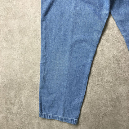 【中古】 パンツ 80～90年代 ANTHOLOGY DENIM ウエストひも付き！デニムイージーリラックステーパードパンツ ブルー【加古川物流】