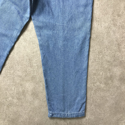 【中古】 パンツ 80～90年代 ANTHOLOGY DENIM ウエストひも付き！デニムイージーリラックステーパードパンツ ブルー【加古川物流】