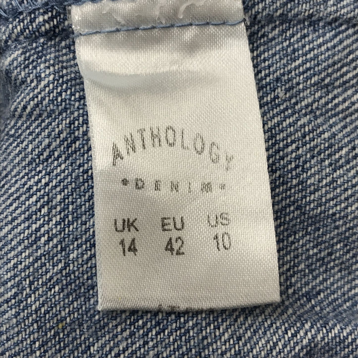【中古】 パンツ 80～90年代 ANTHOLOGY DENIM ウエストひも付き！デニムイージーリラックステーパードパンツ ブルー【加古川物流】