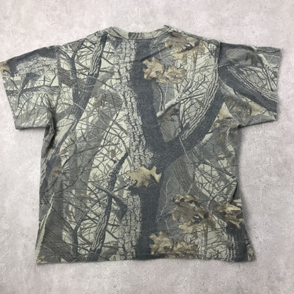 [Used] Short-sleeved T-shirt XXL Short-sleeved Made in USA Real Camo REAL TREE HARDWOODS 20-200 T-shirt Vintage MADE IN USA Survival game Multicolor Size: XXL [Kakogawa Logistics] 