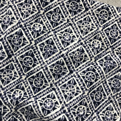 [Used] Short-sleeved shirt XL 90s Munsing print Monogram pattern Cotton shirt Short sleeve Vintage Other Size: XL [Kakogawa Logistics] 