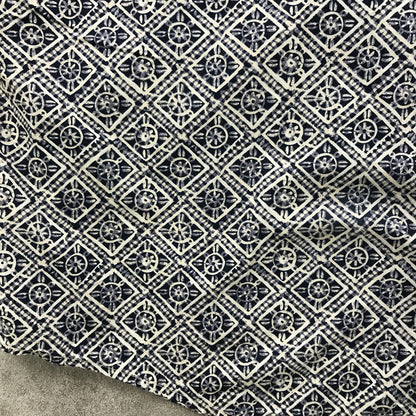 [Used] Short-sleeved shirt XL 90s Munsing print Monogram pattern Cotton shirt Short sleeve Vintage Other Size: XL [Kakogawa Logistics] 