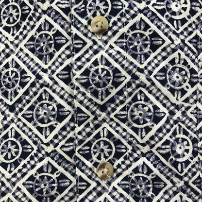 [Used] Short-sleeved shirt XL 90s Munsing print Monogram pattern Cotton shirt Short sleeve Vintage Other Size: XL [Kakogawa Logistics] 
