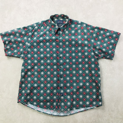 [Used] Short-sleeved shirt XL 90s THE ARROW COMPANY All-over pattern Monogram pattern Cotton shirt Short sleeve Vintage Other Size: XL [Kakogawa Logistics] 